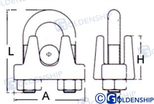Mordaza-sujetacables 0 2 (pack 2) Goldenship