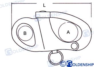 Mosqueton Driza Fijo L66 (10) Goldenship