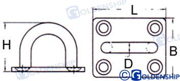 Anilla Con Placa 6X35X40MM (10) Goldenship