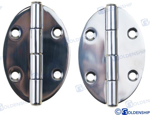 Bisagra Inox Oval 78X56 (pack 2) Goldenship