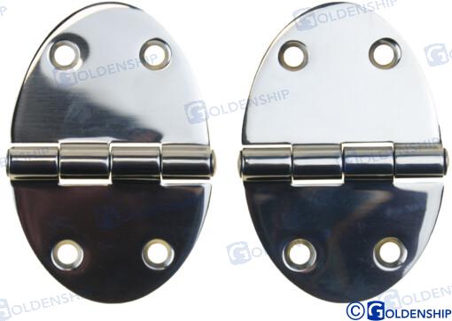 Bisagra Inox Oval 67X48 (pack 2) Goldenship