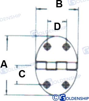 Bisagra Inox Oval 78X56 (2) Goldenship