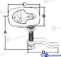 Tirador Inox Cuadrado C/llave 63X63 Goldenship