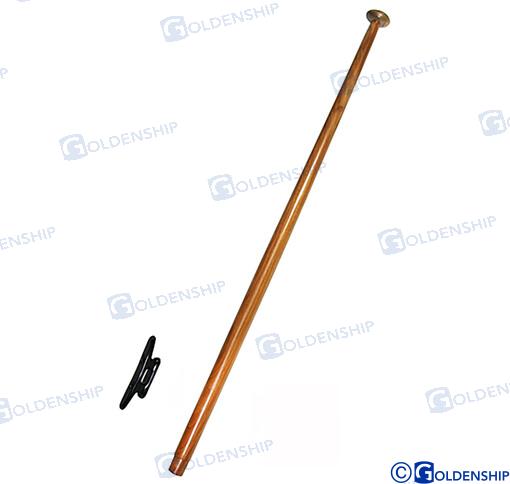 Asta Bandera Madera 60 Cms. Goldenship