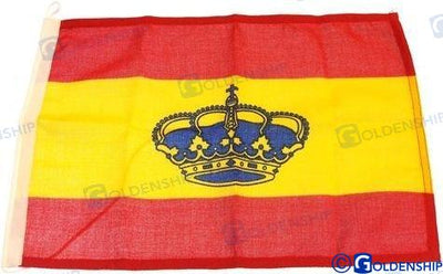 Bandera Española 20X30 C/corona Goldenship