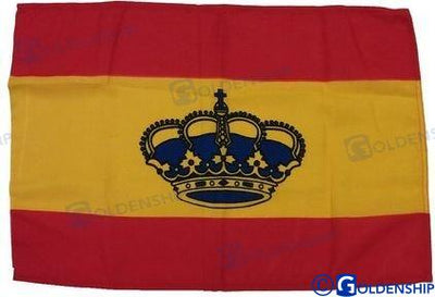 Bandera Española 30X45 C/corona Goldenship