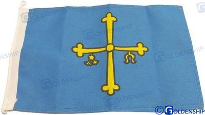 Bandera Asturias 20X30 Goldenship