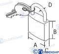 Candado Marino 40 Mm. (pack De 3) Goldenship