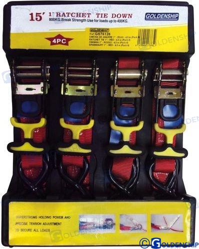 Cincha Amarre 1" - Rojo - 4,5 M (4) Goldenship