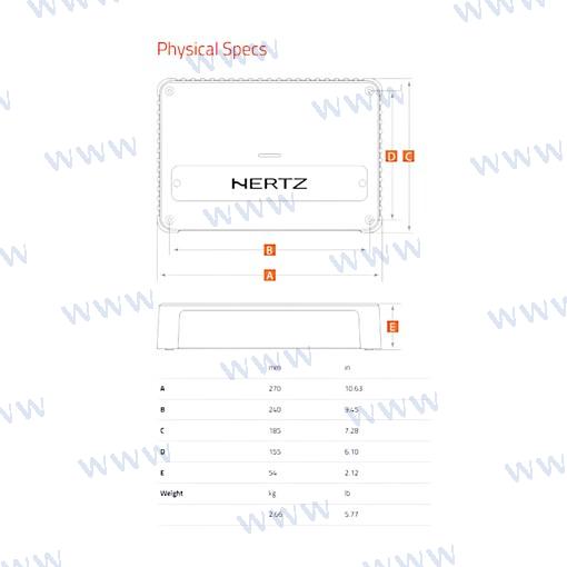 Hertz Venezia V4 4 Ch. Ampli 4x270W