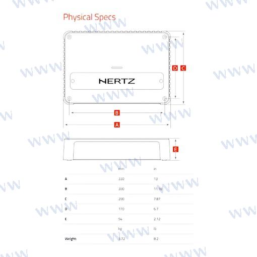 Hertz Venezia V6 24V 6 Ch. Ampli 6x270W
