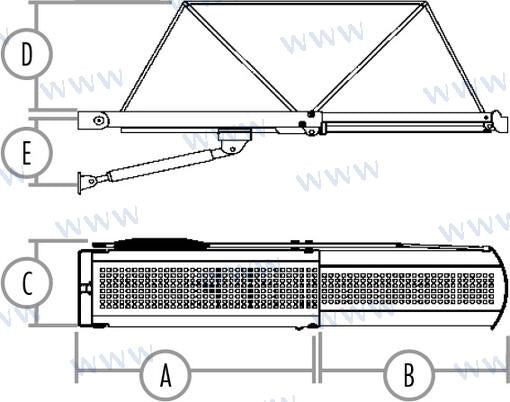 Pasarela Hidraulica Smeraldo 2300 Mm - 2 Unik