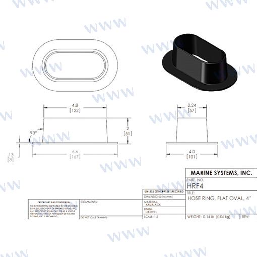 Anillo Para Manguera Ovalado Para 4" MSI