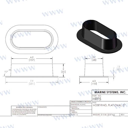 Anillo Para Manguera Ovalado Para 5" MSI