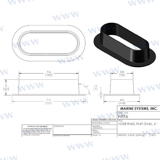 Anillo Para Manguera Ovalado Para 6" MSI
