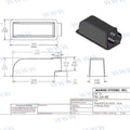 Plenum 12X4 Salida Lateral 4" MSI