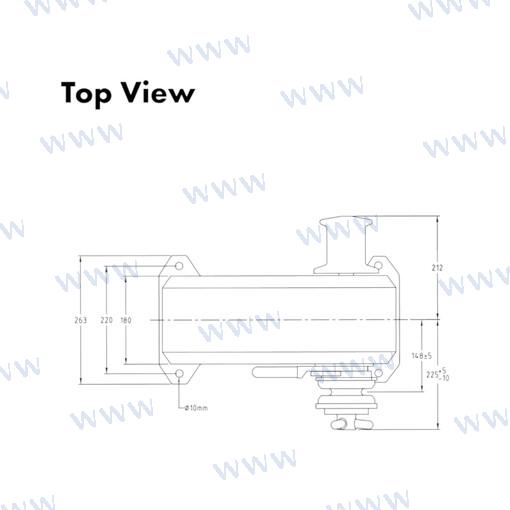 Molinete Muir HR3500 12V 8MM (5/16") Grl