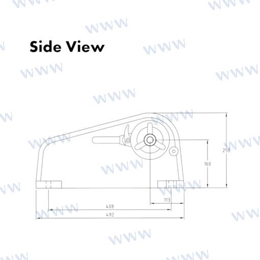Molinete Muir HR350024V 10MM (3/8") Grlc