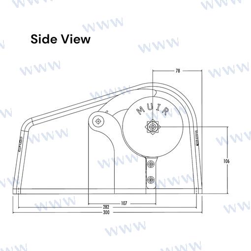 Molinete Muir HR650 12V 6MM Quick
