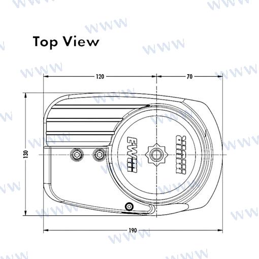 Molinete Muir V900 12V 8MM (5/16")+ Rm Quick