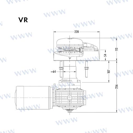Molinete Muir VR2200 12V 10MM (3/8") + R