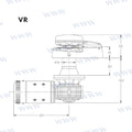 Molinete Muir VR3500 12V 8MM (5/16") + R