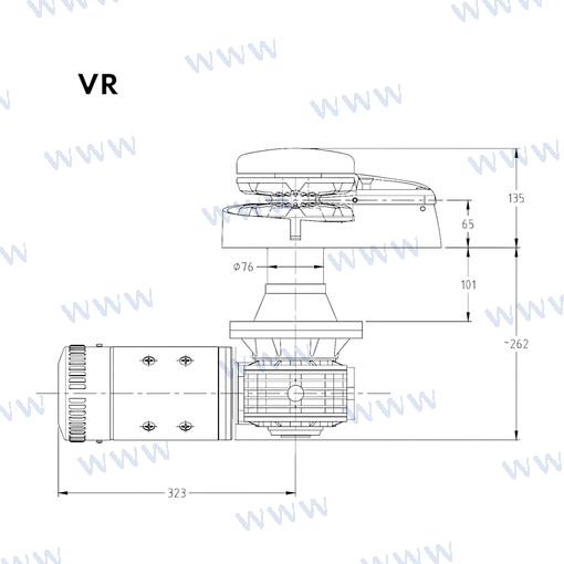 Molinete Muir VR3500 24V 10MM (3/8") + R
