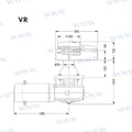 Molinete Muir VR4000 24V 10MM (3/8") + R
