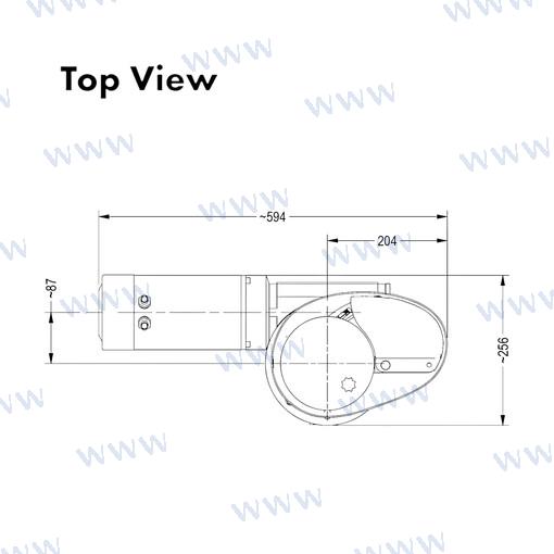 Molinete Muir VR4000 24V 10MM (3/8") + R