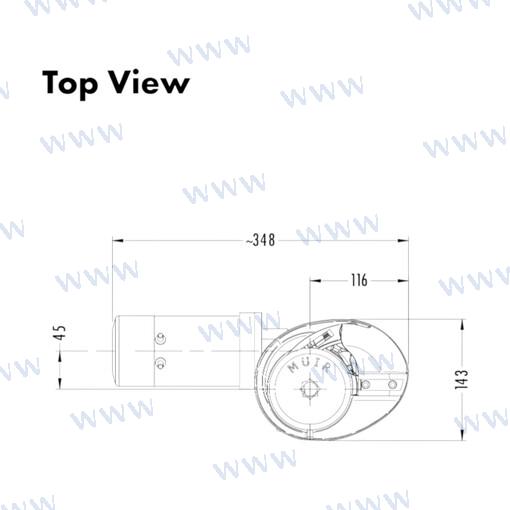Molinete Muir VR600 12V 6MM + Std Pack Quick