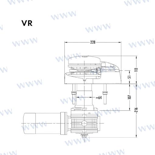Molinete Muir VR850 12V 8MM + Rm Pack Quick