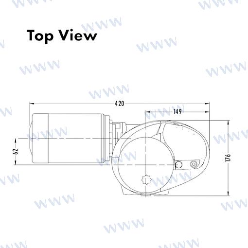 Molinete Muir VRC2200 24V 10MM (3/8") +