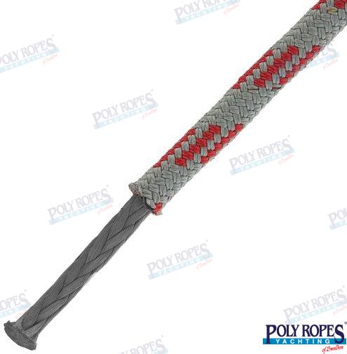 Prorace Four Gris/rojo 8 Mm (150 M) Poly Ropes