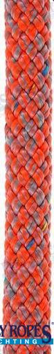 POLY-BRAID-32 10 Mm Gris/naranja (110M) Poly Ropes