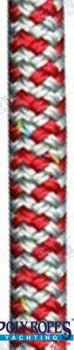 Racing 4004 4MM. Gris/rojo (100 M) Poly Ropes