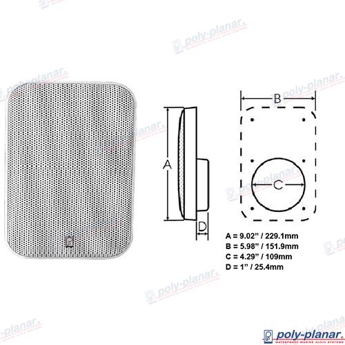 Par Altavoces 229X152 Mm Poly-planar