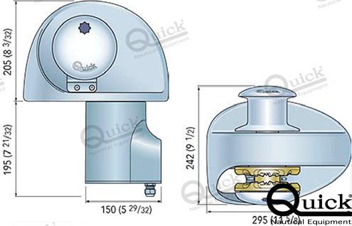 Molinete Eagle 700W 12V 6MM C/c Quick