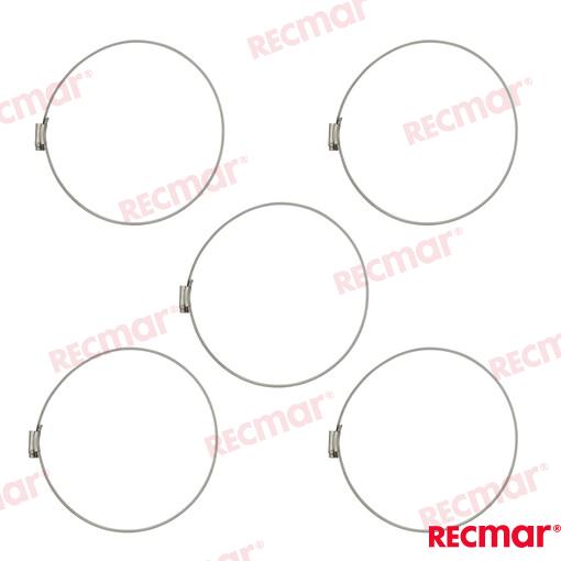 Abrazadera Inox SMO254 175-205 12mm (5) Recmar
