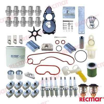 Kit Mantenimiento Yamaha Recmar REC6AW-12411-00, CM67F-11325-01A, CM63P-11325-01A, NGKLFR6A-