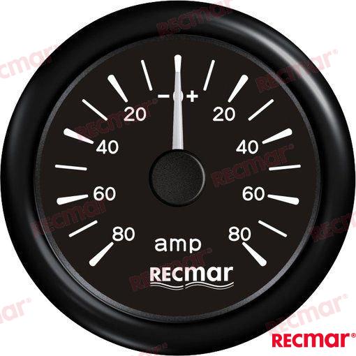 Amperimetro ±80A Negro Recmar
