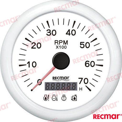 Cuentavueltas C/4 Led Alarma 0/7000RPM B Recmar