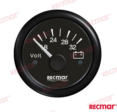 Voltimetro 8 / 32V Negro Recmar