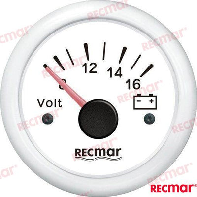 Voltimetro 8-16V Blanco Recmar