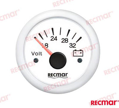 Voltimetro 8 / 32V Blanco Recmar