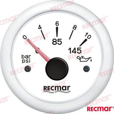 Indicador Presion Aceite 10-184º 0/10 Ba Recmar (Ref. RECKY15303)