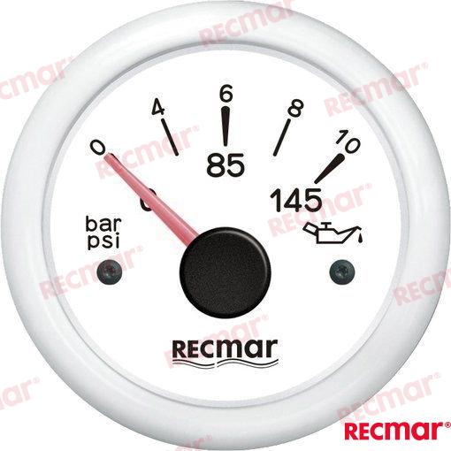 Indicador Presion Aceite 10-184º 0/10 Ba Recmar (Ref. RECKY15303)