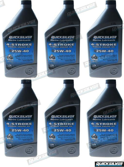 Aceite Mineral 25W40 4T 1L Caja 6 Unidad Mercruiser 92-8M0086224