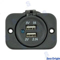 Toma Doble Usb Tipo A Negra Sea Origin