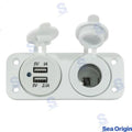 Toma Doble Usb A + Mechero Blanca Sea Origin