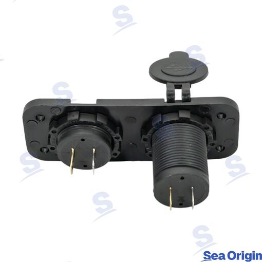 Toma Doble Usb A + Voltímetro Negra Sea Origin